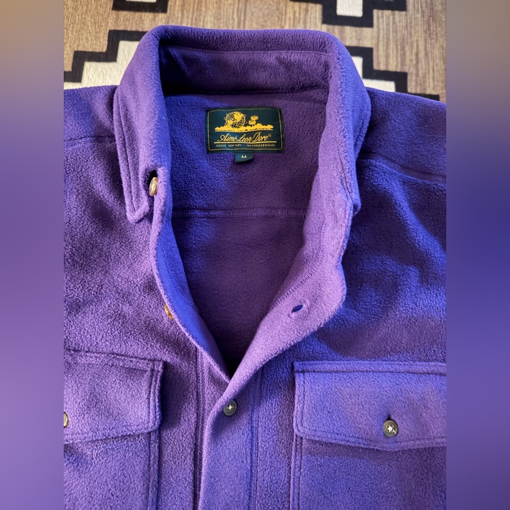 Aime Leon Dore Purple Casual Button Down Shirt